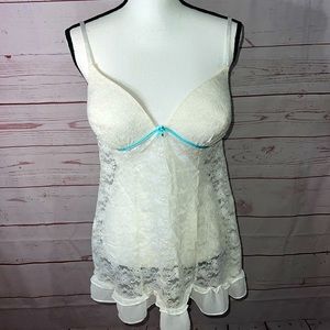 SECRET TREASURES women’s sz Lg 12-14 Lacy spaghetti strap lingerie